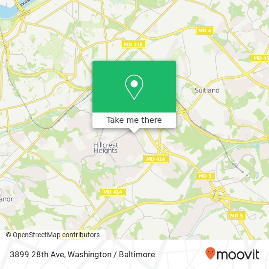 Mapa de 3899 28th Ave, Temple Hills, MD 20748