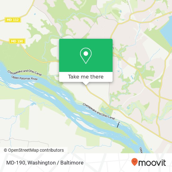 Mapa de MD-190, Potomac, MD 20854