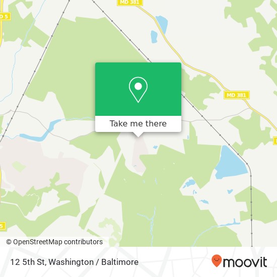 Mapa de 12 5th St, Brandywine, MD 20613