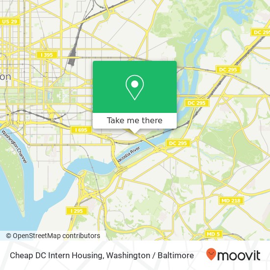 Mapa de Cheap DC Intern Housing, 1507 Pennsylvania Ave SE Washington, DC 20003