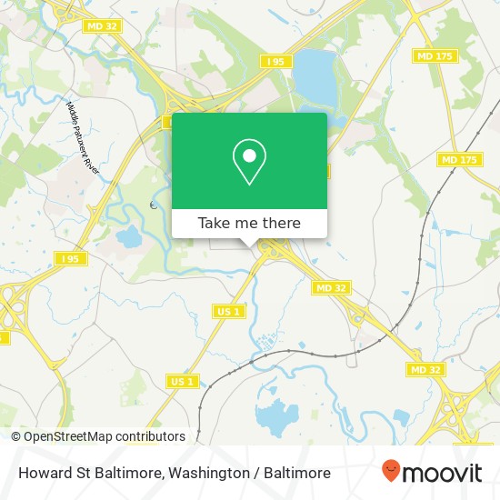 Mapa de Howard St Baltimore, Savage, MD 20763