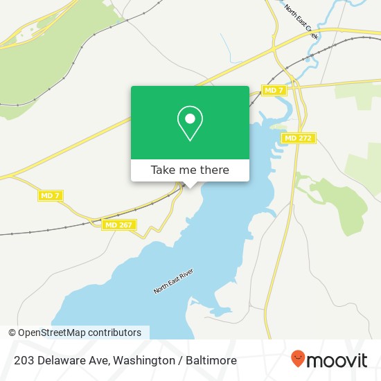 Mapa de 203 Delaware Ave, North East, MD 21901