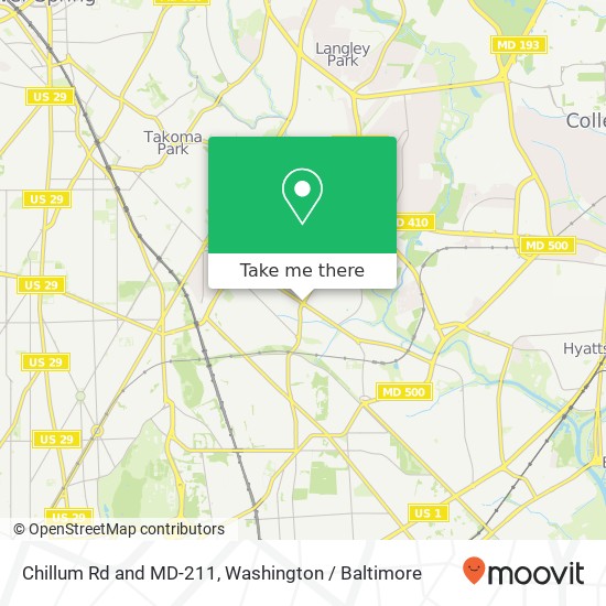 Mapa de Chillum Rd and MD-211, Hyattsville, MD 20782