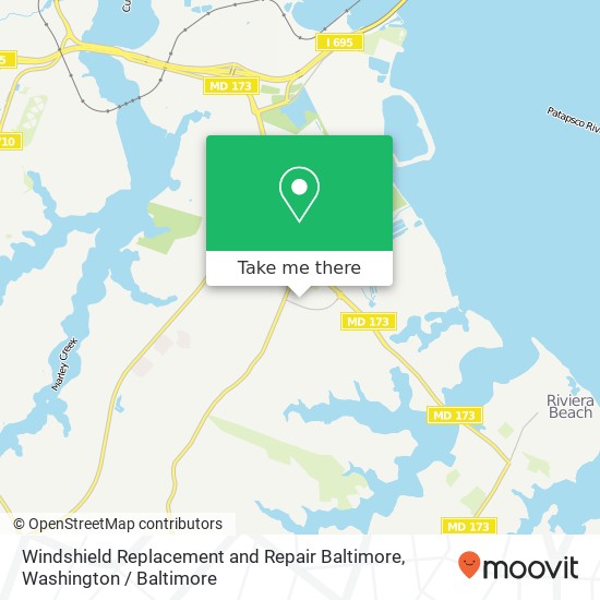 Windshield Replacement and Repair Baltimore, 7602 Energy Pkwy map