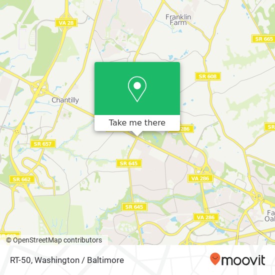 Mapa de RT-50, Fairfax, VA 22033