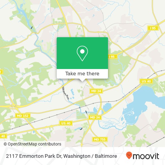 Mapa de 2117 Emmorton Park Dr, Edgewood, MD 21040