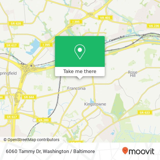 Mapa de 6060 Tammy Dr, Alexandria, VA 22310