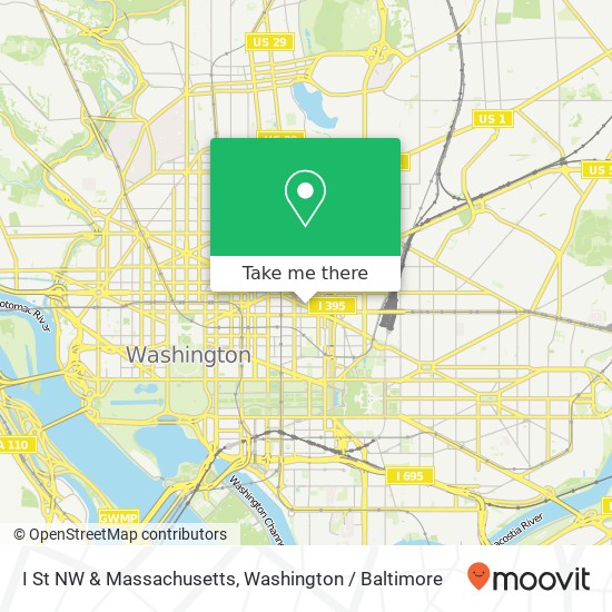 I St NW & Massachusetts, Washington, DC 20001 map