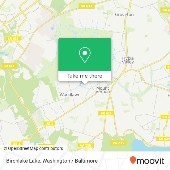 Mapa de Birchlake Lake, Alexandria, VA 22309