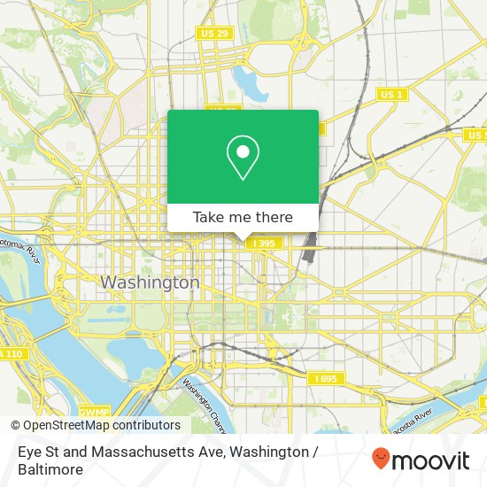 Eye St and Massachusetts Ave, Washington, DC 20001 map