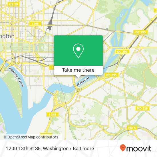 Mapa de 1200 13th St SE, Washington, DC 20003