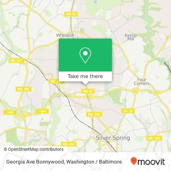 Georgia Ave Bonnywood, Silver Spring, MD 20902 map