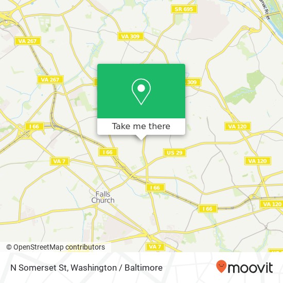 Mapa de N Somerset St, Arlington, VA 22213