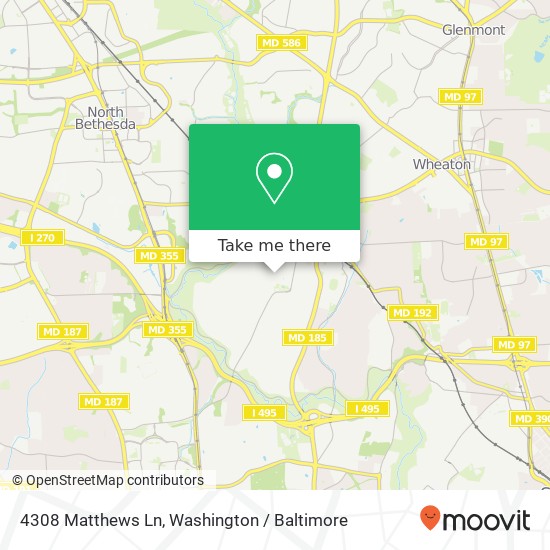 4308 Matthews Ln, Kensington, MD 20895 map