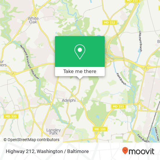 Mapa de Highway 212, Hyattsville, MD 20783