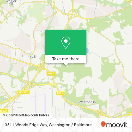 Mapa de 3511 Woods Edge Way, Upper Marlboro, MD 20772