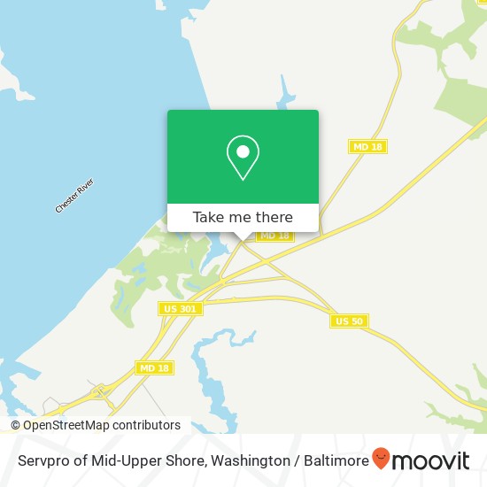 Servpro of Mid-Upper Shore, 7100 Main St map