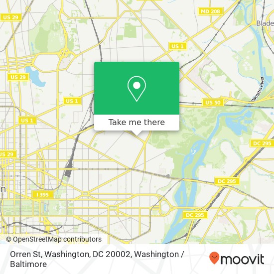 Mapa de Orren St, Washington, DC 20002
