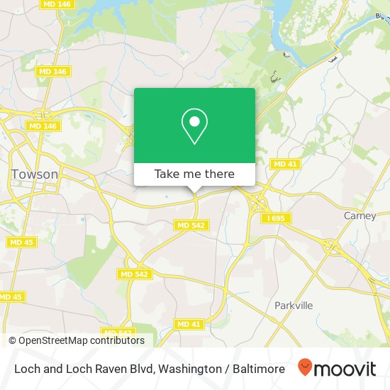 Mapa de Loch and Loch Raven Blvd, Towson, MD 21286