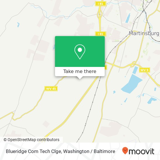 Mapa de Blueridge Com Tech Clge, 13650 Apple Harvest Dr