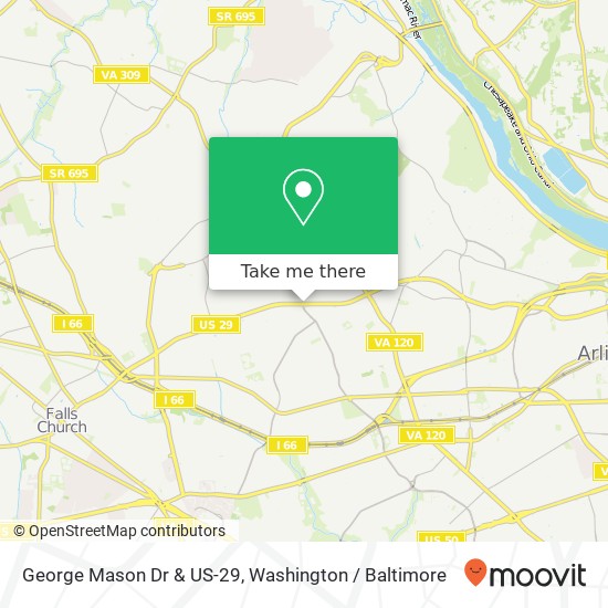 Mapa de George Mason Dr & US-29, Arlington, VA 22207