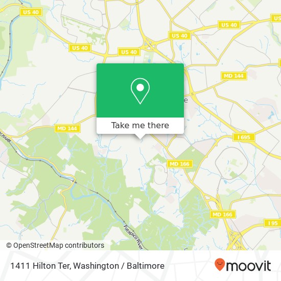 Mapa de 1411 Hilton Ter, Catonsville, MD 21228