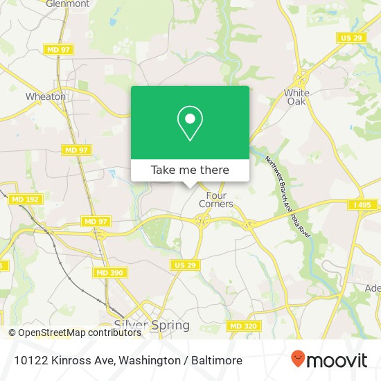 10122 Kinross Ave, Silver Spring, MD 20901 map