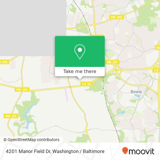 Mapa de 4201 Manor Field Dr, Bowie, MD 20720