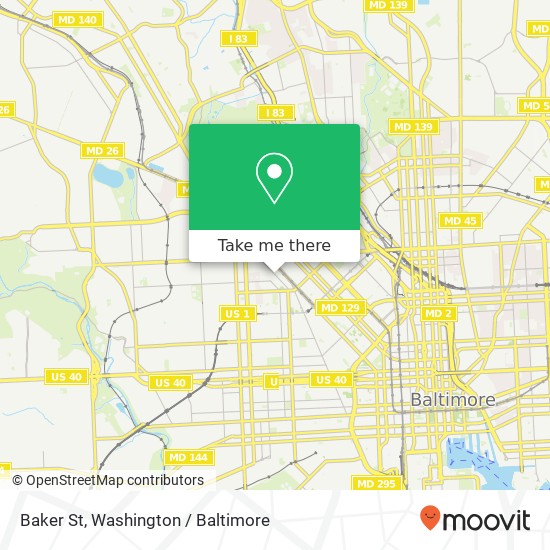 Baker St, Baltimore, MD 21217 map