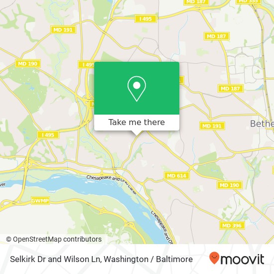 Selkirk Dr and Wilson Ln, Bethesda, MD 20817 map