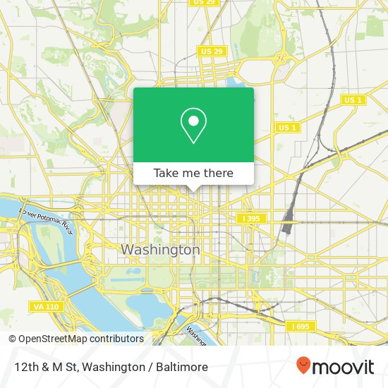 12th & M St, Washington, DC 20005 map