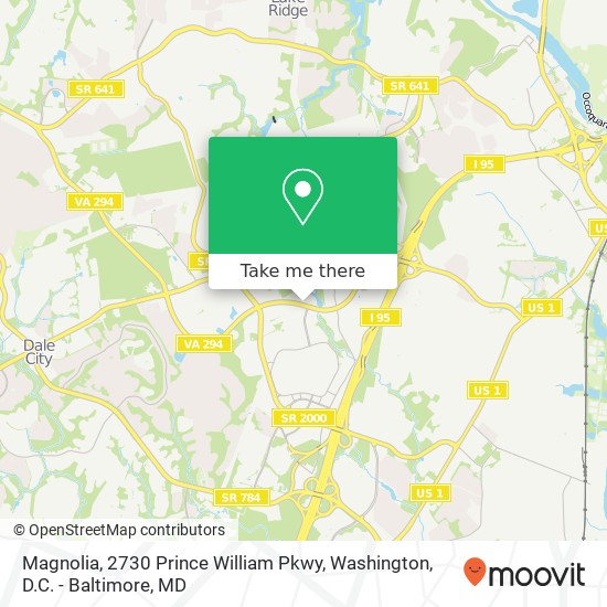 Mapa de Magnolia, 2730 Prince William Pkwy