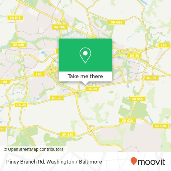 Mapa de Piney Branch Rd, Fairfax, VA 22030