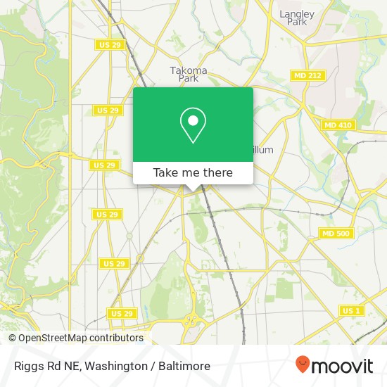 Mapa de Riggs Rd NE, Washington, DC 20011