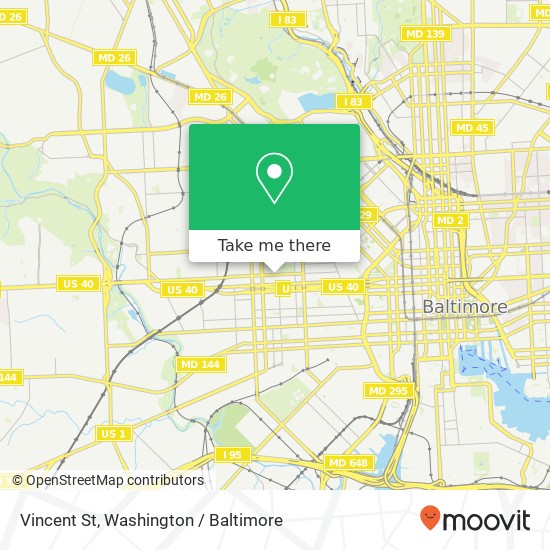 Vincent St, Baltimore, MD 21223 map