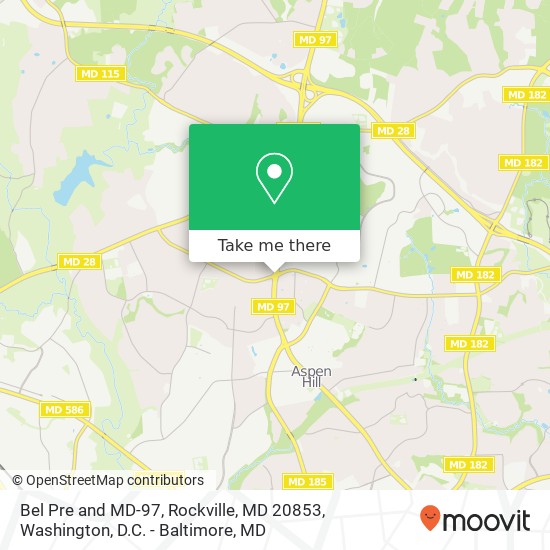 Bel Pre and MD-97, Rockville, MD 20853 map