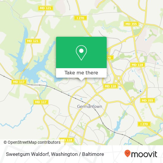 Mapa de Sweetgum Waldorf, Germantown, MD 20874