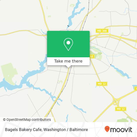 Mapa de Bagels Bakery Cafe, 1006 S Salisbury Blvd