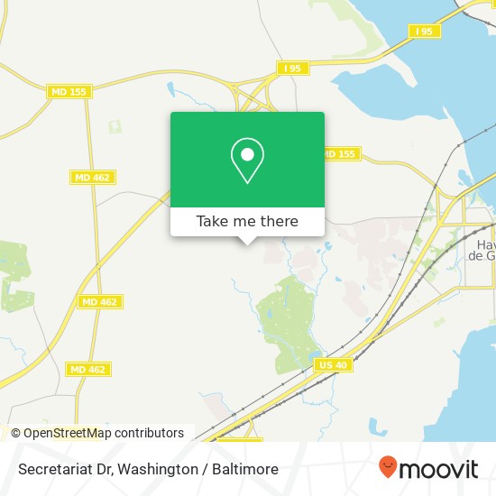 Mapa de Secretariat Dr, Havre de Grace, MD 21078