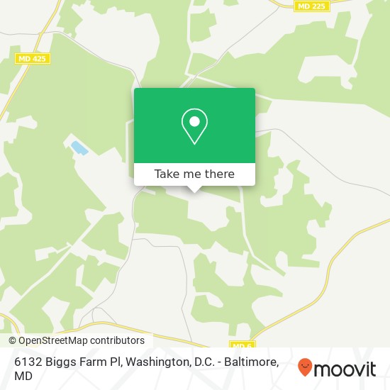 Mapa de 6132 Biggs Farm Pl, La Plata, MD 20646