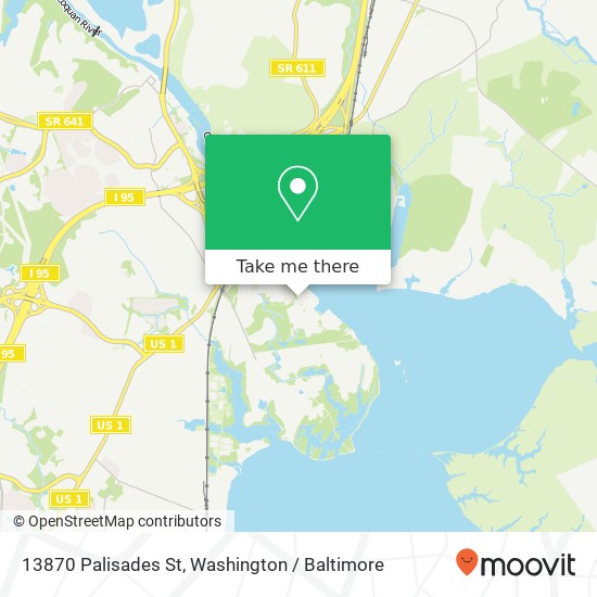 Mapa de 13870 Palisades St, Woodbridge, VA 22191