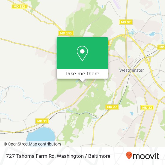 Mapa de 727 Tahoma Farm Rd, Westminster, MD 21158