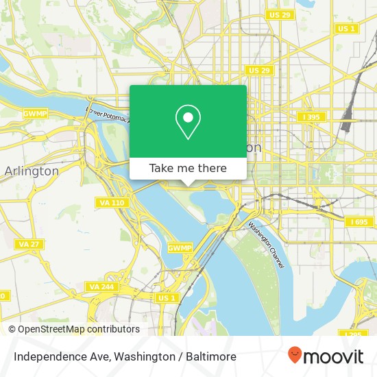 Mapa de Independence Ave, Washington, DC 20024