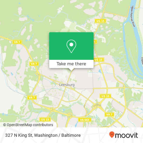 327 N King St, Leesburg, VA 20176 map