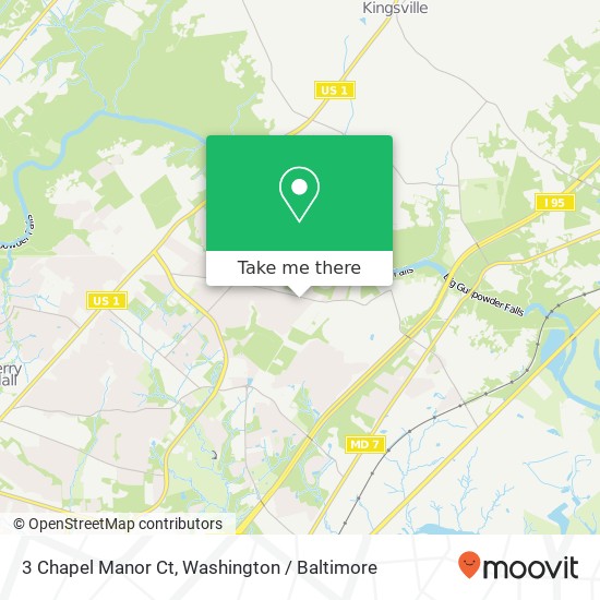 Mapa de 3 Chapel Manor Ct, Perry Hall, MD 21128