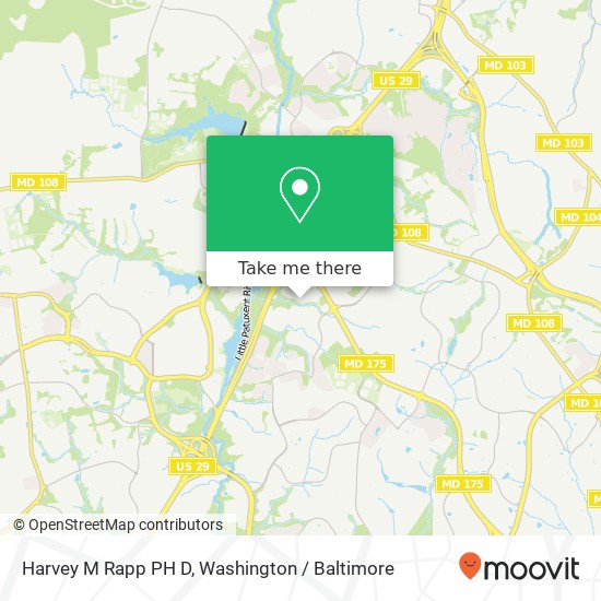 Harvey M Rapp PH D, 5401 Twin Knolls Rd map