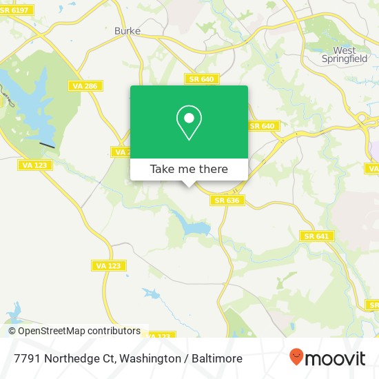 7791 Northedge Ct, Springfield, VA 22153 map