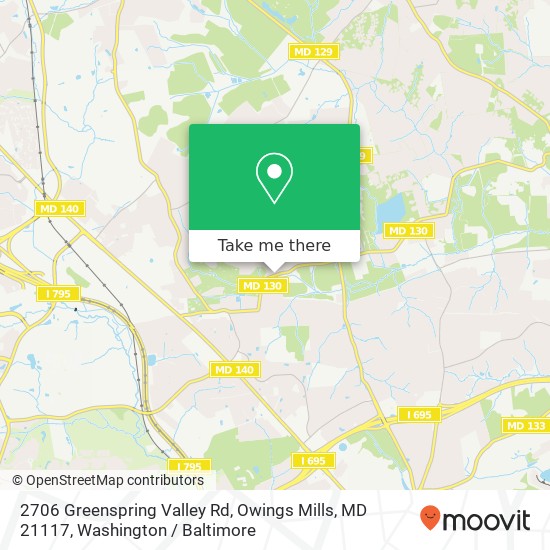 2706 Greenspring Valley Rd, Owings Mills, MD 21117 map