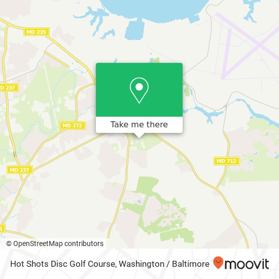 Mapa de Hot Shots Disc Golf Course, Lexington Park, MD 20653