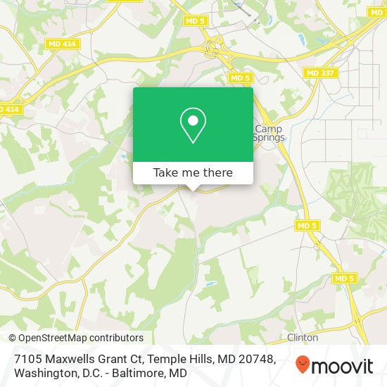 7105 Maxwells Grant Ct, Temple Hills, MD 20748 map